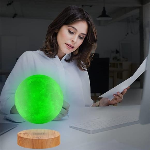 Levitating Moon Lamp 5.9 Inch 16 Colors Moon Lamp 3D Moon LED Light with Remote - Picture 6 of 6